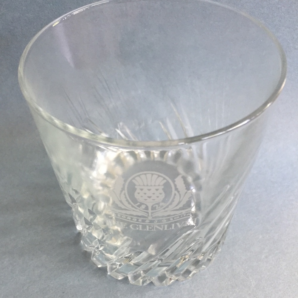 Glenlivet Prism Cut Crystal Whiskey Rocks Glass